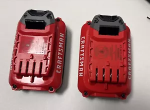 (2) NEW Genuine Craftsman 20V 20Volt 2.0Ah Lithium-Ion Batteries (CMCB202) - Picture 1 of 4
