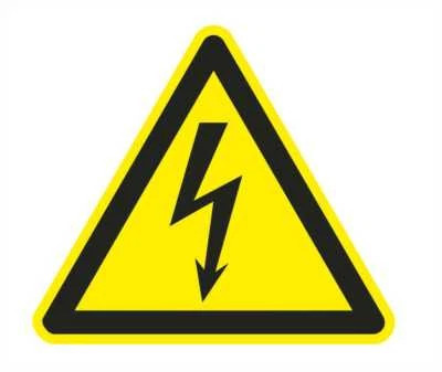 EIGENE HERSTELLUNG 10 Aufkleber Hochspannung Blitz B25mm x H22mm 5138