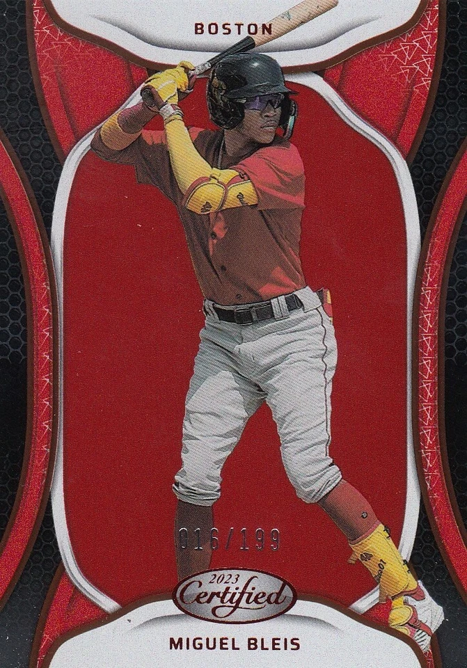 MIGUEL BLEIS /199 CHRONICLES CERTIFIED PROSPECTS RC RED RED SOX #44 2023 PANINI - Image 1 of 1