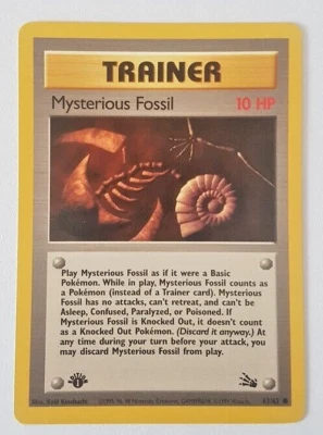 Pokemon Karte Mysterious Fossil 62/62 Fossil 1. Edition Englisch NM - Bild 1 von 2