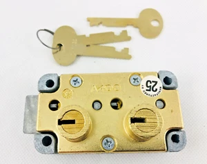 Ilco Safe Deposit Box Lock A400, RH Right Hand,Brass, Two Op Keys, One Guard Key - Picture 1 of 8