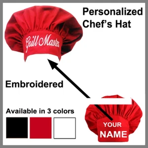 Personalized Chef Hat! Traditional style cooking hat with your own name on it - Picture 1 of 4