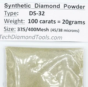 Lapidarschleifen Diamantpulver 325 bis 50 Körnung, Maschengewicht - 100 cts = 20 Gramm - Bild 1 von 76