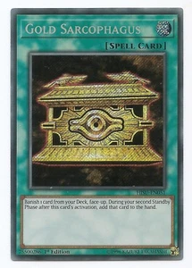 Gold Sarcophagus HISU-EN051 Secret Rare Yu-Gi-Oh Card 1st Edition New - Picture 1 of 3