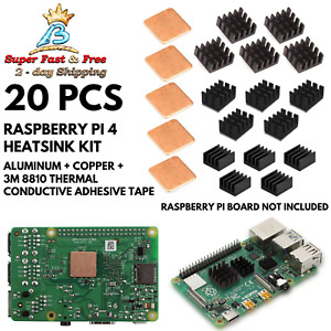 ffzhushengmy Electronics Module Parts Raspberry Pi 2/3 Copper Heat Sink Heat Sink 15Pcs 