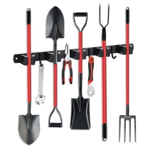 Broom Hanger and Mop Holder Heavy Duty Garden Tool Organizer Rack Rake and Sh... - Picture 1 of 7