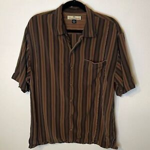 Tommy Bahama short sleeve button up 100% silk shirt size medium