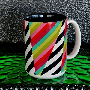 Sabrina Soto Colorful Abstract Geometric Coffee Mug 4.5" Ceramic Art Pottery - Picture 1 of 4