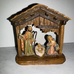 Vintage Fontanini Nativity Christmas Decor Stable Mary Jesus Joseph Italy-made - Picture 1 of 8