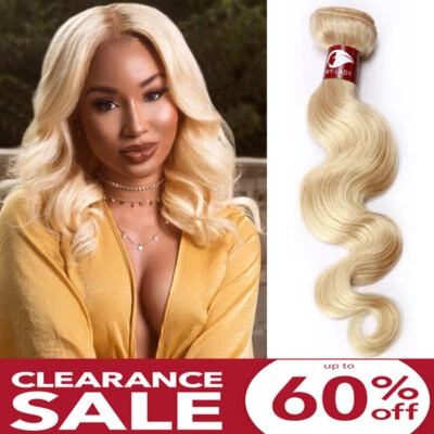 CLEARANCE Blonde Hair Bundles Indian Human Hair Extensions Weft 3Bundles=300g US Foto 1 de 4