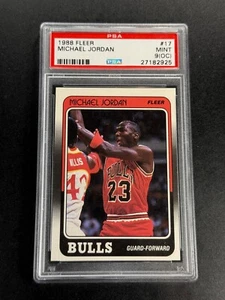 MICHAEL JORDAN 1988 88 FLEER #17 VINTAGE CARD MINT PSA 9 (OC) CHICAGO BULLS HOF - Bild 1 von 4