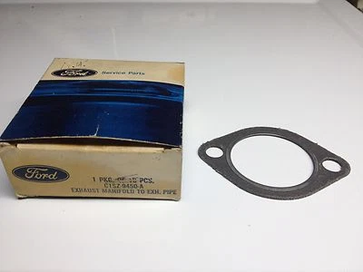 Junta cruzada de entrada de brida de tubo colector de escape Ford Mercury V8 1949-62 NOS Foto 1 de 2