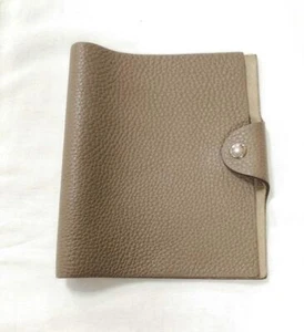 HERMES Greige Ulysse Notebook Cover 6.2 inch - Picture 1 of 8