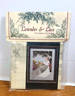 Lavender & Lace Counted Cross Stitch Chart Nantucket Rose Victorian Design 1993 - Image 1 of 4