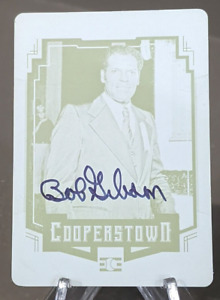 Panini  Cooperstown HOF Induction Bob Gibson Yellow Printing Plate Auto #’d 1/1