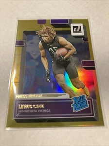 2022 Donruss Premium Gold Press Proof Rookie #363 Lewis Cine Rc Vikings - Picture 1 of 1