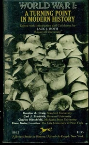 WORLD WAR I Turning Point in Modern History ed. by Jack J. Roth (1968) Borzoi pb - Picture 1 of 1