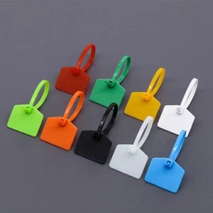 120 Pcs Attache De Câble En Nylon Attaches Métalliques Avec Étiquette Tapé Type - Photo 1/12