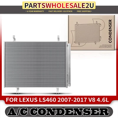 AC Condenser w/ Receiver Drier & Bracket for Lexus LS460 2007-2017 V8 4.6L RWD - Image 1 of 4