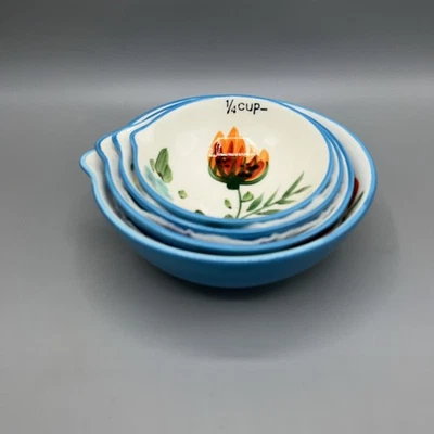 Set 4 Stoneware Measuring Cups by Signature Housewares - Image 1 of 4