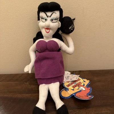 Muñeca de peluche Rocky & Bullwinkle de colección rara retirada Natasha Fatale Foto 1 de 4