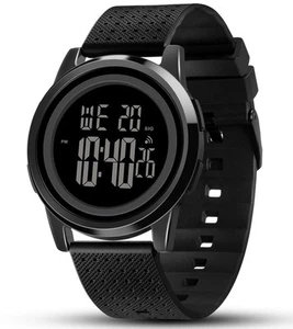 Mens Watch Ultra-Thin Digital Sports Watch Waterproof Stainless Steel Fashion... - Picture 1 of 6
