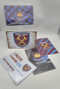 5 x Letreros Cueva Hombre Fútbol West Ham Metal 20 x 30 cm - Imagen 1 de 9