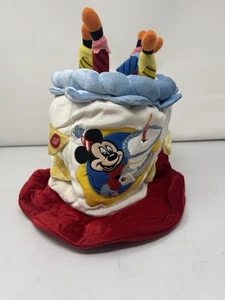 Disney World Mickey Mouse Feliz Cumpleaños Pastel Sombrero Adulto Iluminar Velas Funcionando - Imagen 1 de 13