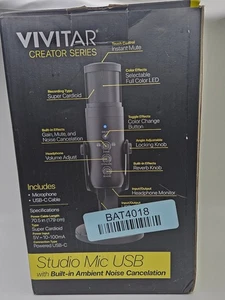 TOTALMENTE NUEVO Micrófono LED de Estudio Grabación Micrófono USB Cancelación de Ruido - Imagen 1 de 2