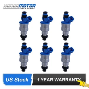 6x Blue Fuel Injectors for 1989-1995 Toyota 4Runner Pickup 3VZE 3.0L V6 - Bild 1 von 7