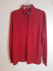 PGA Tour Herren 1/2 Zip Pullover Rot Größe L Golf - Bild 1 von 4