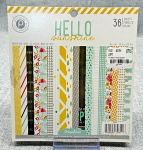Pink Paislee Hello Sunshine Scrapbooking Paper Pad 6x6 Cardstock 36 Sheets NEW - Picture 1 of 4