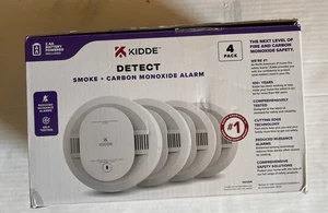 Kidde Smoke & Carbon Monoxide Detector, AA Battery Powered, LED 4 Pack - Picture 1 of 10