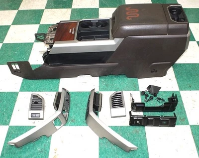 *NOTE* 17' F250 King Ranch Leather Armrest Woodgrain Floor Console Dash Vents OE - Изображение 1 из 4