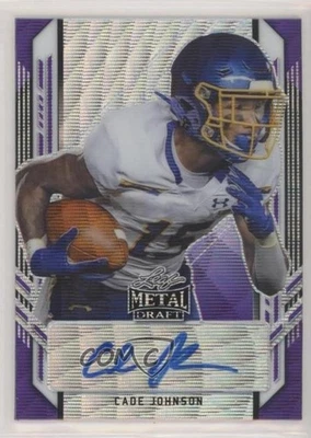 2021 Leaf Metal Draft Portrait Auto Purple Wave /15 Cade Johnson #PA-CJ1 Auto - Image 1 of 2