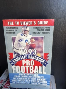 The COMPLETE HANDBOOK of PRO FOOTBALL Zander Hollander 1993 Troy Aikman - Picture 1 of 1