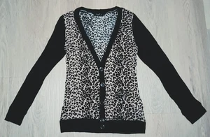 LOVE J Stretch Tan Leopard Cheetah Print Top Cardigan S - Picture 1 of 9