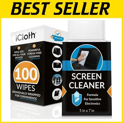 Large Lint-Free Screen Cleaning Wipes - Streak-Free for Electronics, 100 Count - Image 1 of 4