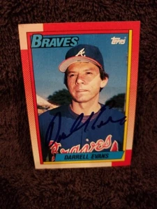 BEAUTIFUL 1990 Topps #55 Darrell Evans Autographed Card, Atlanta Braves, NICE! - Picture 1 of 1
