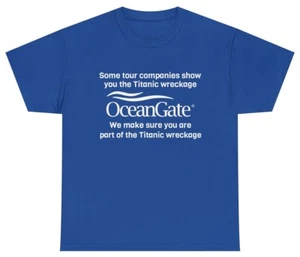 Herren T-Shirt Oceangate U-Boot lustig Satire fehlendes U-Boot Titanic Tee - Bild 1 von 8