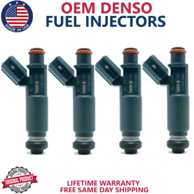 4 Pieces OEM DENSO Fuel Injectors For 1998-1999 Toyota Corolla, Chevrolet Prizm - Image 1 of 2
