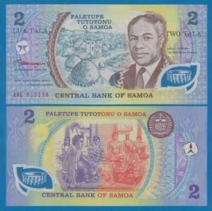 Samoa 2 Tala P 31e ND (1990) UNC Polymer Prefix AAE P-31 e - Picture 1 of 1