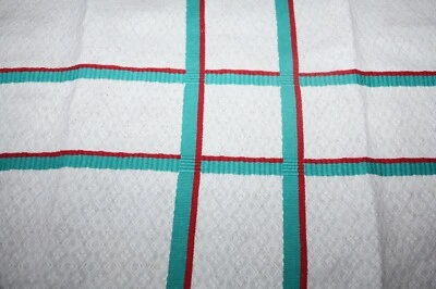 Nappe N°185 en coton gris/beige 125 x 126 cm    - Photo 1/4