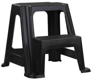 Home Basics 2-Stair Step Stool, Holds Up to 250 Lbs � Sturdy, Lightweight, Skid - Picture 1 of 7