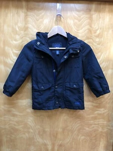 Gap Kids Black Boys Jacket Hooded Size XS Winter Rain Gear - Picture 1 of 6