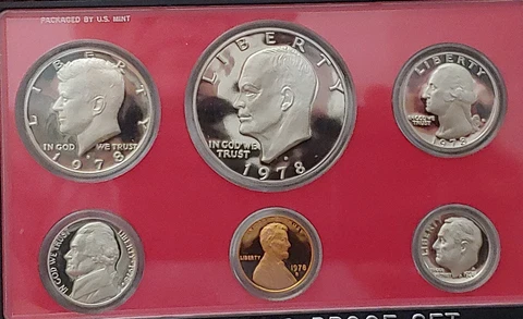 1978 S Proof Set U.S. Mint Original Government Packaging OGP Collectible Ike $1 Cover