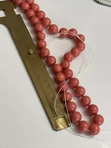 10mm Coral Color Beads 39 Loose Beads on String for Jewelry Making New - Picture 1 of 7