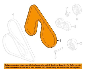 FORD OEM 12-14 Mustang-Serpentine Drive Fan Belt BL3Z8620D - Picture 1 of 2
