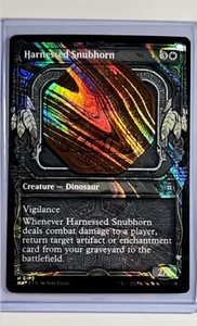 2023 MTG Magic The Gathering Aftermath MAT Halo Foil #188 Harnessed Snubhorn - Picture 1 of 2