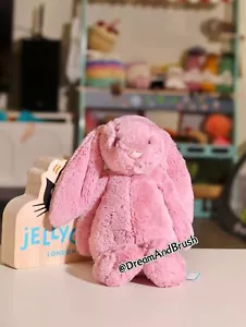 Auténtico juguete de peluche Jellycat mediano tulipán tímido conejito rosa nuevo con etiquetas - Imagen 1 de 4